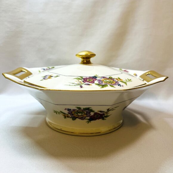 Theodore Haviland Limoges Vintage Covered Vegetable Bowl “Persia” France - Picture 3 of 11